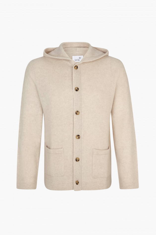 Juvia Cashmere Weste LINUS in Sand meliert