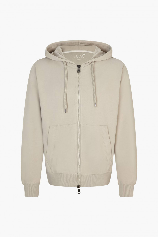 Juvia Hoodie-Jacke LOUIS in Graugrün