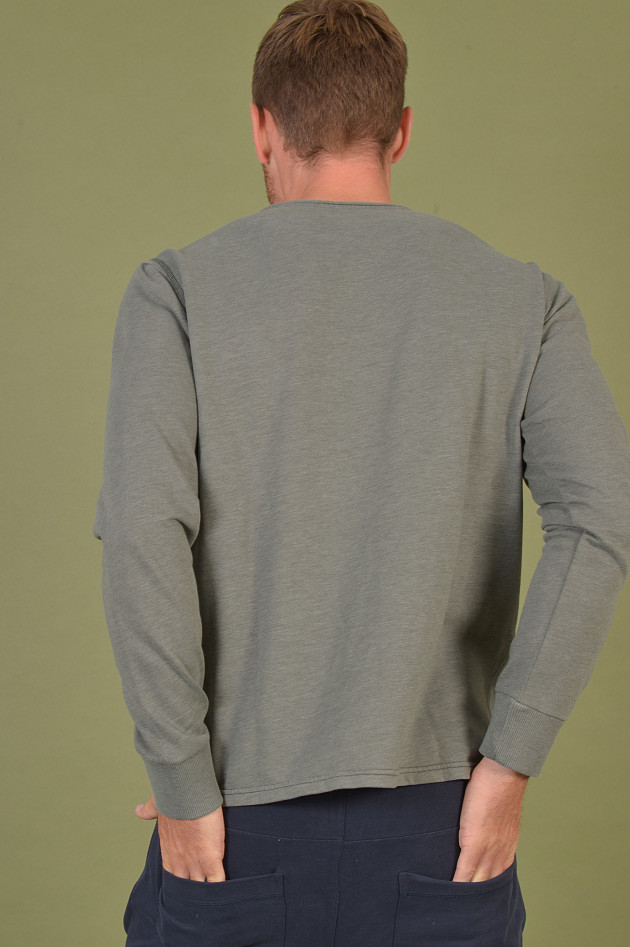 Juvia Sweater in Oliv meliert