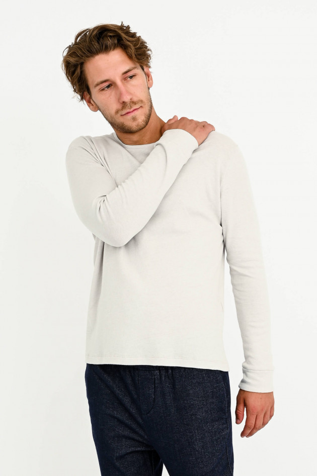 Juvia Longsleeve mit Kaschmir-Anteil in Hellgrau