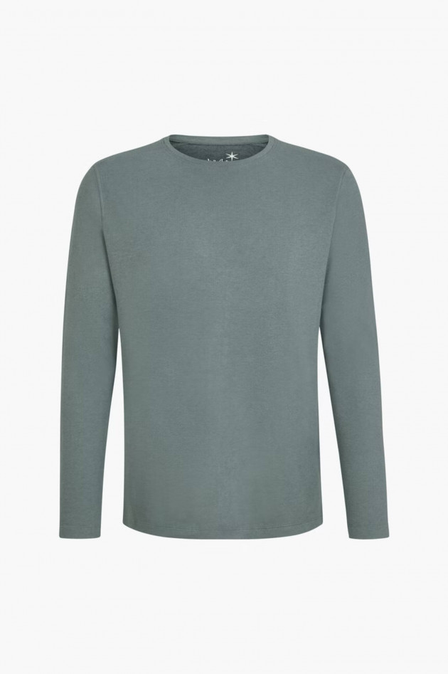 Juvia Longsleeve mit Kaschmir-Anteil in Graugrün