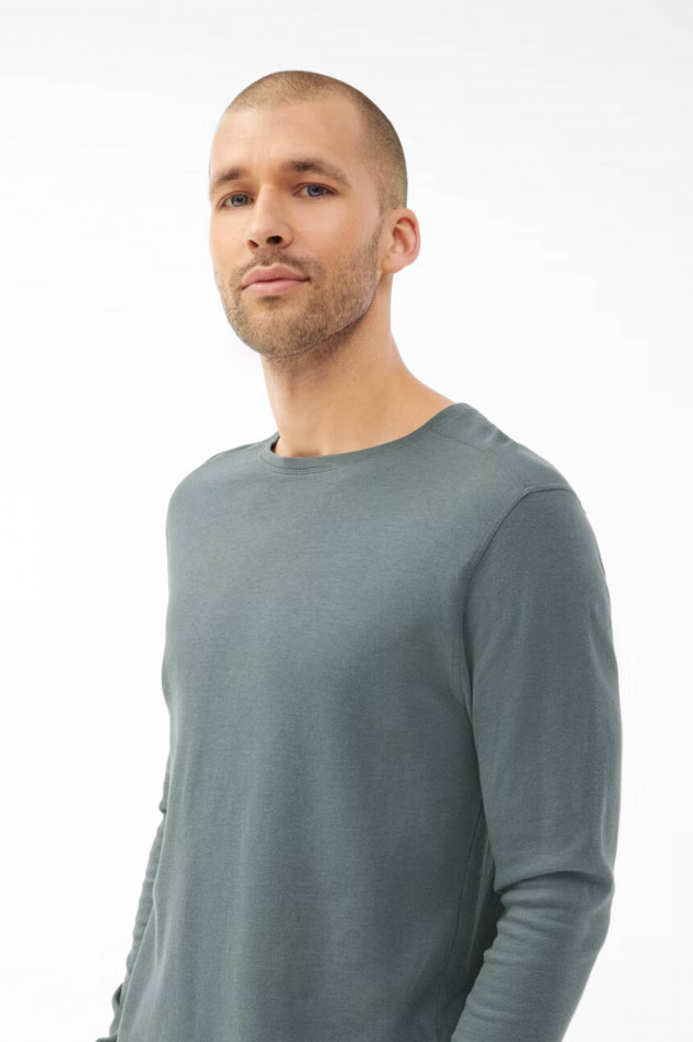 Juvia Longsleeve mit Kaschmir-Anteil in Graugrün