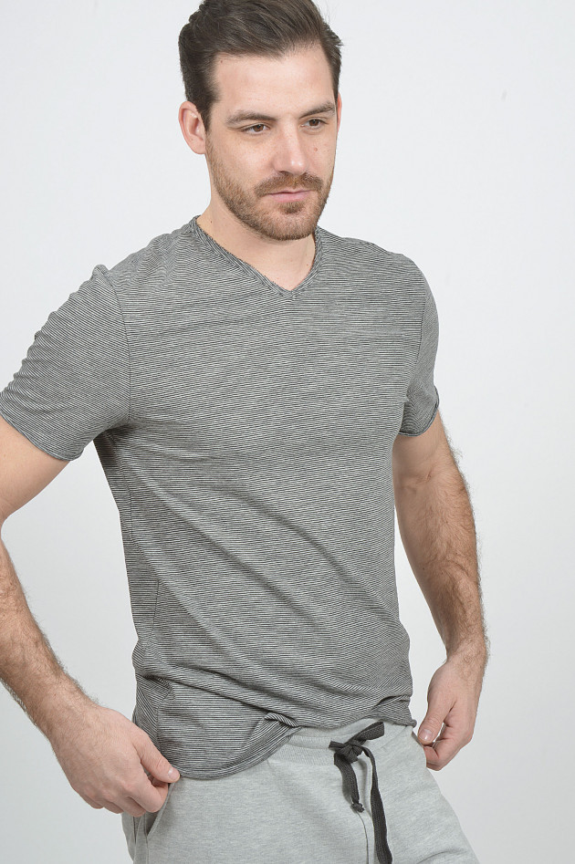 Juvia T-Shirt aus Baumwolle in Grau gestreift