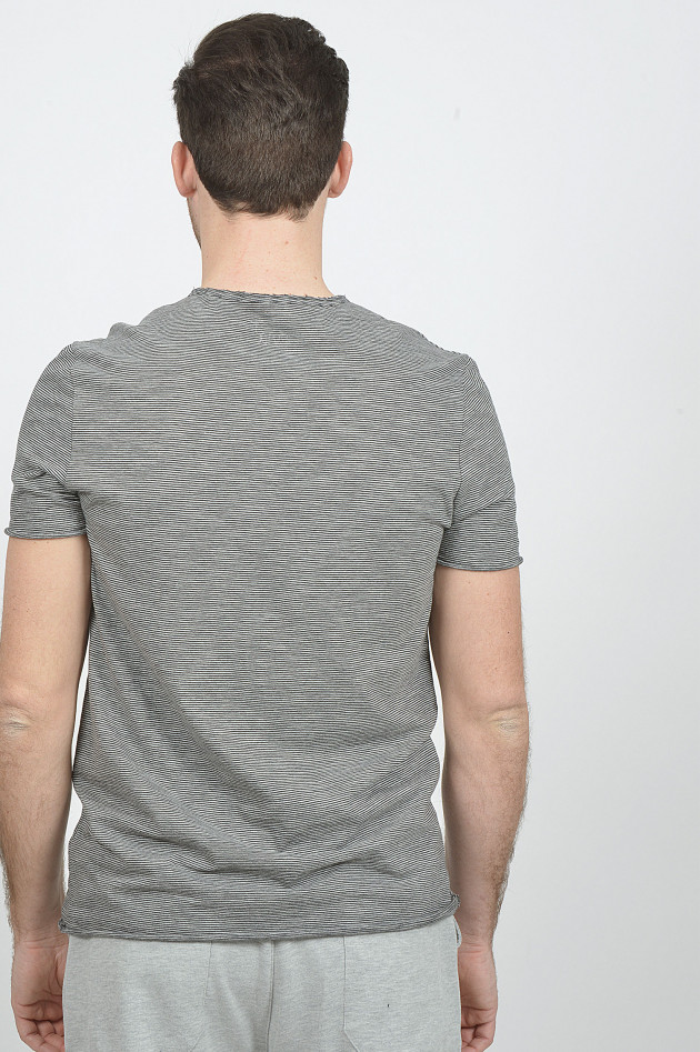 Juvia T-Shirt aus Baumwolle in Grau gestreift