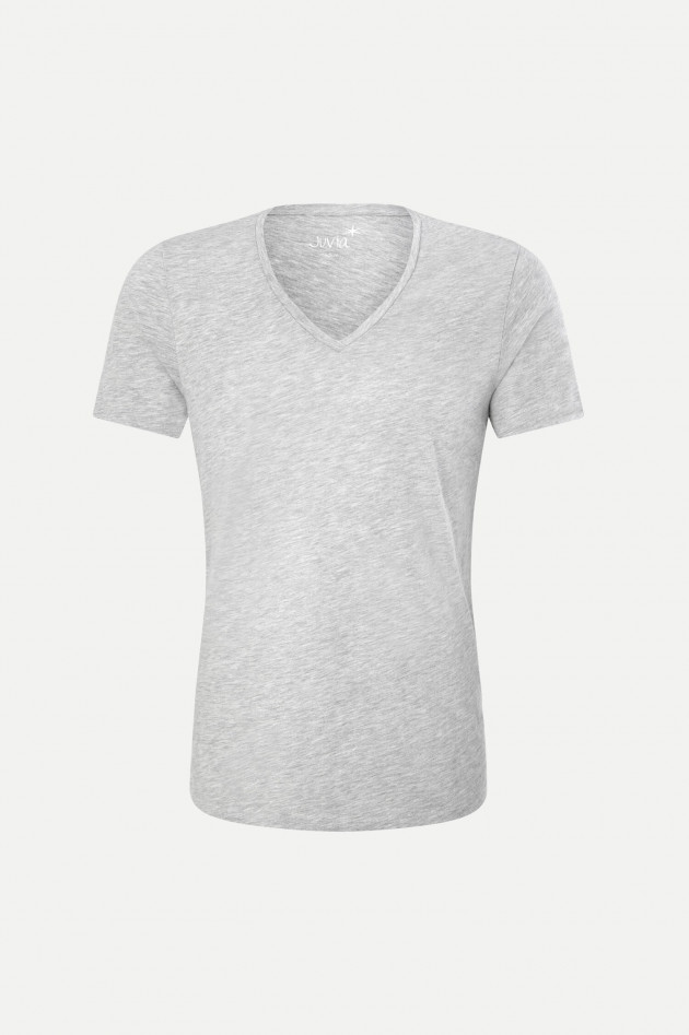 Juvia T-Shirt mit V-Ausschnitt in Grau