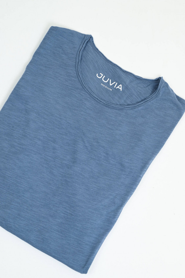 Juvia T-Shirt aus Baumwoll-Viskose-Mix in Denim
