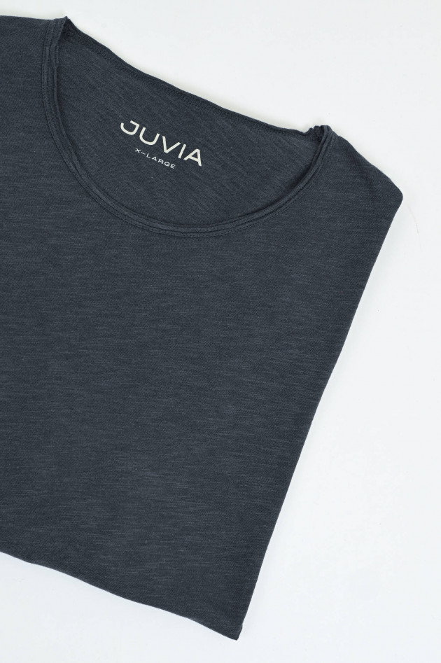 Juvia  T-Shirt aus Baumwoll-Viskose-Mix in Dark Grey