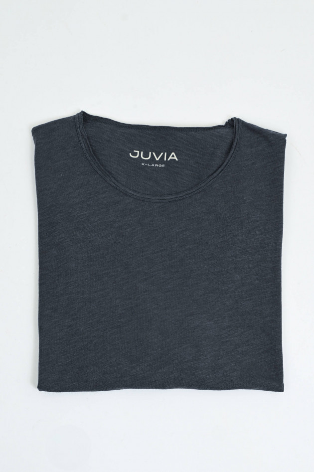 Juvia  T-Shirt aus Baumwoll-Viskose-Mix in Dark Grey