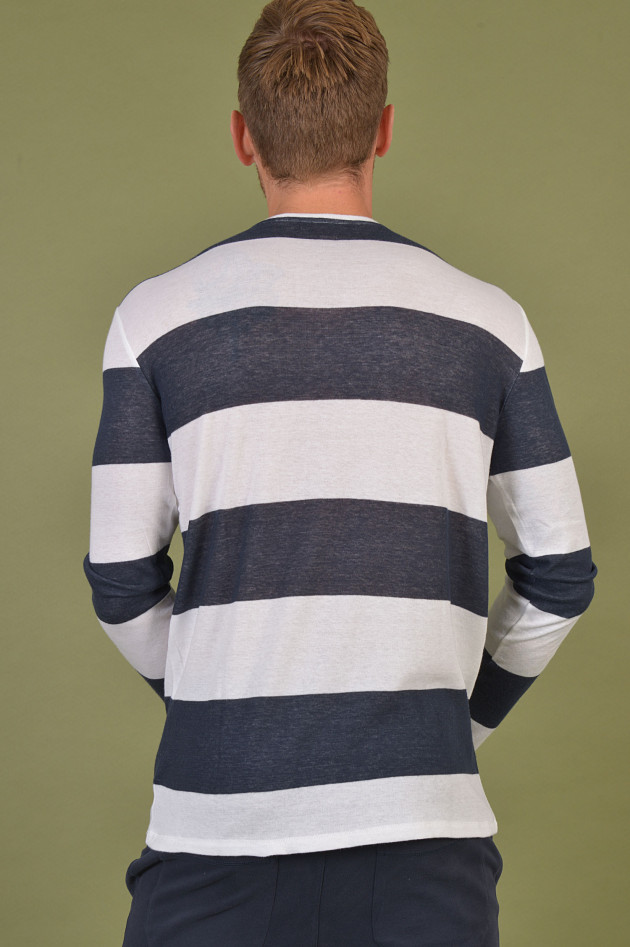 Juvia Sweater mit Blockstreifen in Navy/Weiß