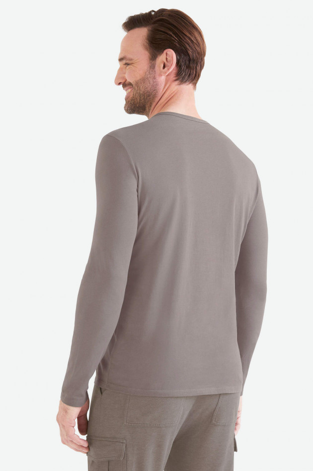 Juvia Langarmshirt aus Baumwolle in Khaki