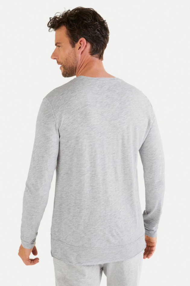 Juvia Longsleeve aus Baumwoll-Viskose-Mix in Grau