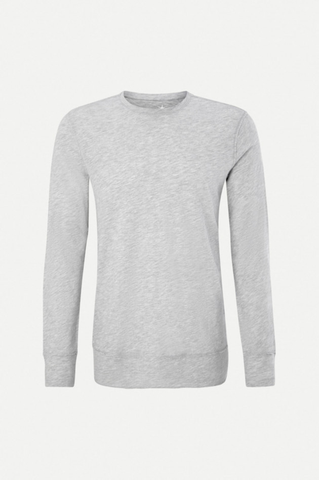 Juvia Longsleeve aus Baumwoll-Viskose-Mix in Grau