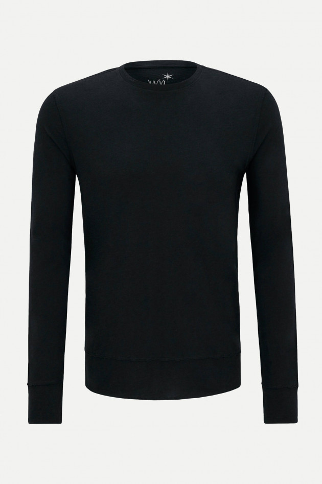 Juvia Longsleeve aus Baumwoll-Viskose-Mix in Schwarz