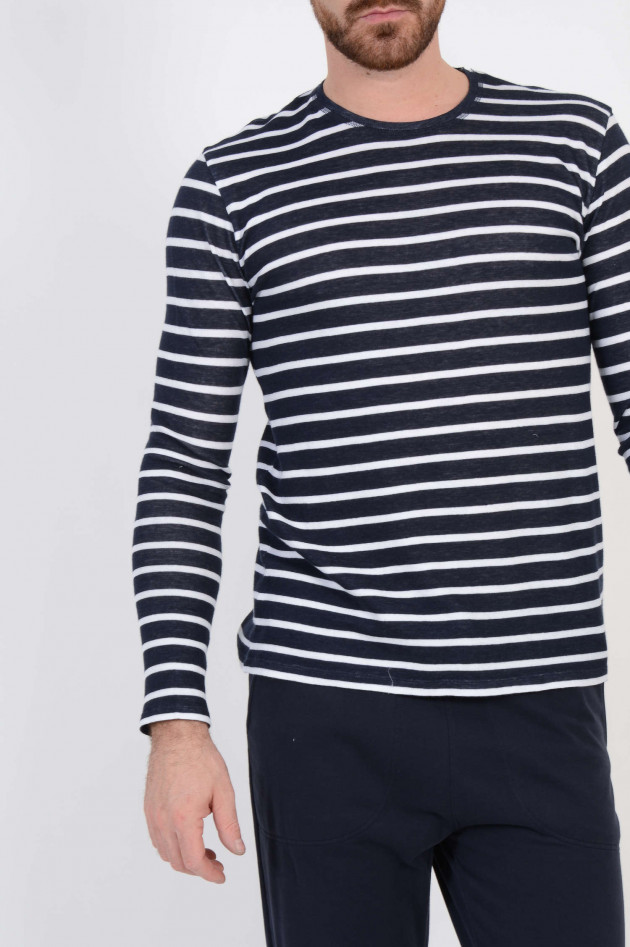 Juvia Langarmshirt in Navy/Weiß gestreift