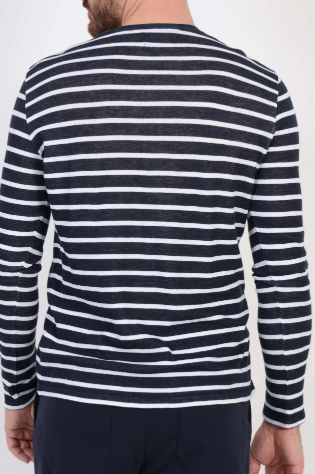 Juvia Langarmshirt in Navy/Weiß gestreift