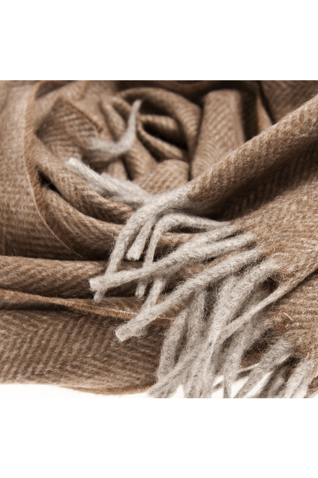 Pelo Kaschmirschal in Beige/Grau