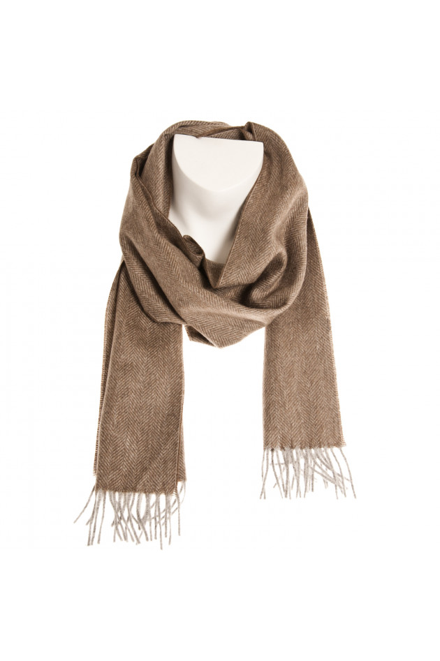 Pelo Kaschmirschal in Beige/Grau