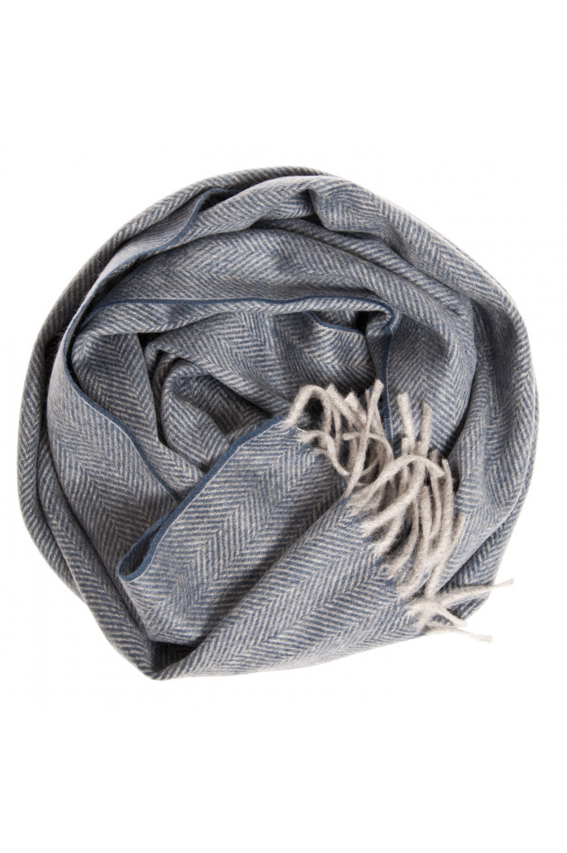 Pelo Kaschmirschal in Blau/Grau