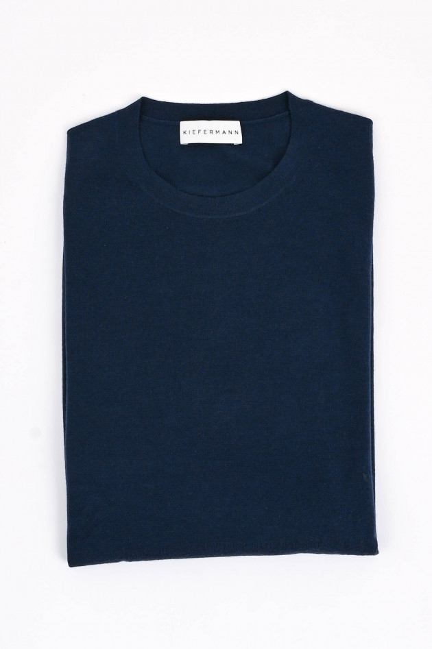 Kiefermann Strickpullover aus Merinowolle in Navy