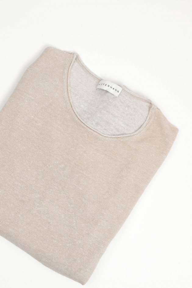 Kiefermann Langarm-Shirt aus Leinen in Beige