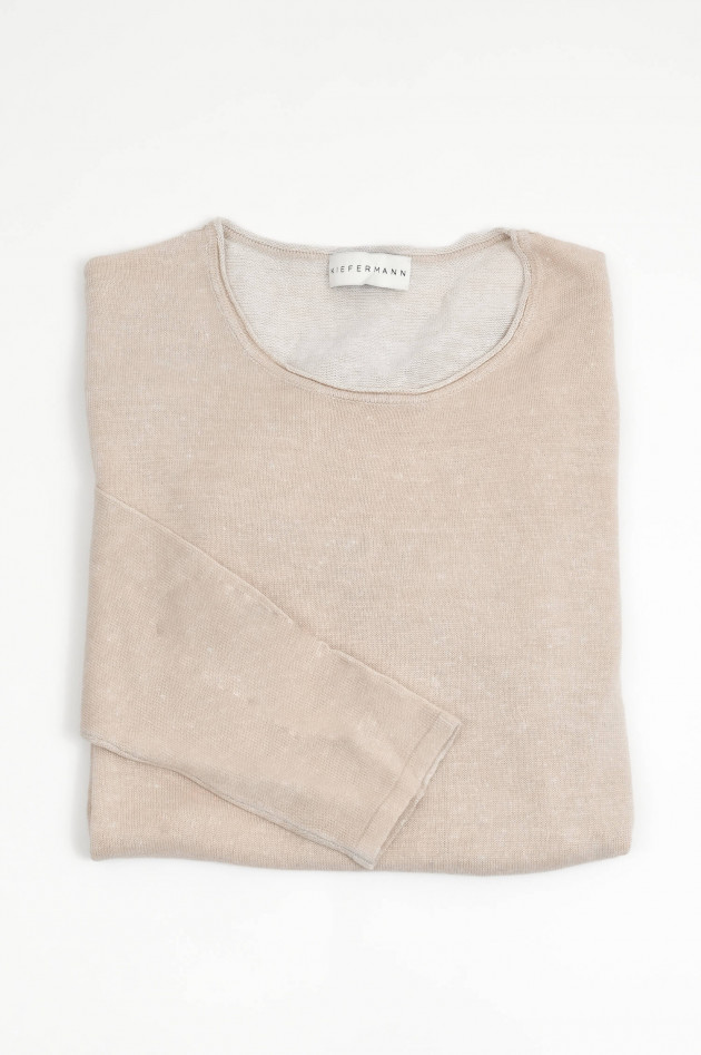 Kiefermann Langarm-Shirt aus Leinen in Beige