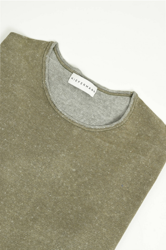 Kiefermann Langarm-Shirt aus Leinen in Khaki