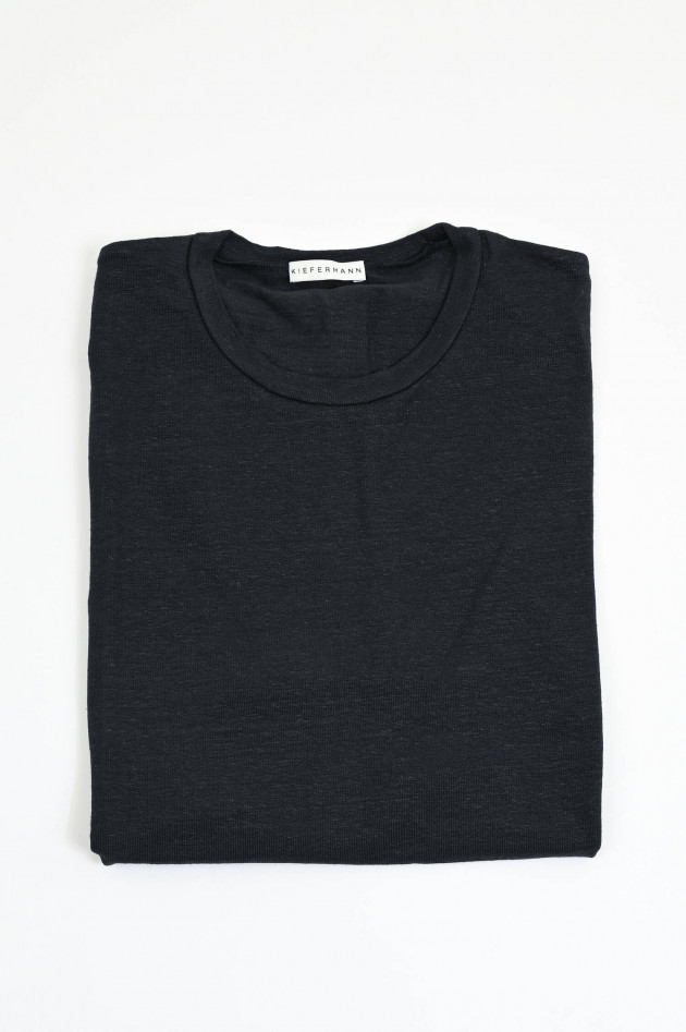 Kiefermann Kurzarmshirt aus Leinen in Navy