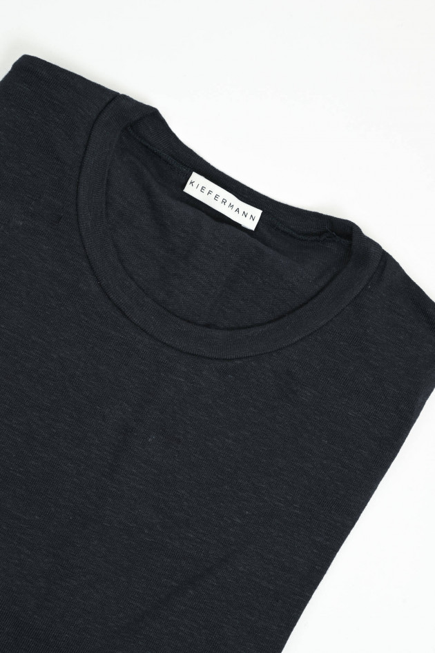 Kiefermann Kurzarmshirt aus Leinen in Navy