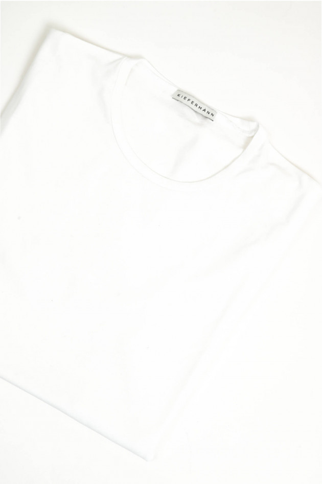 Kiefermann Kurzarm-Shirt HERO aus Baumwoll-Modal-Mix in Weiß