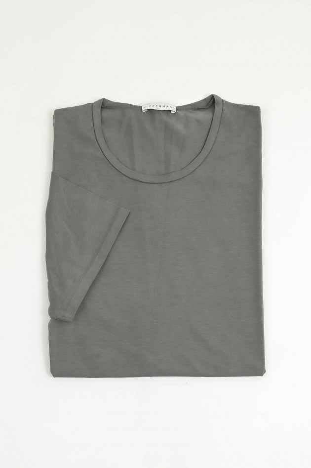 Kiefermann Kurzarm-Shirt HERO aus Baumwoll-Modal-Mix in Grau