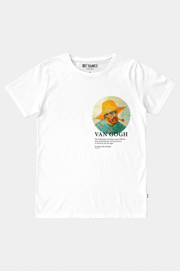 Ko Samui T-Shirt VAN GOGH in Weiß