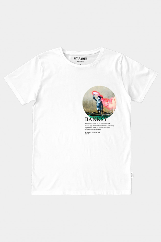 Ko Samui T-Shirt BANKSY in Weiß