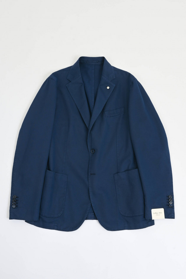 L.B.M. Anzug aus Baumwoll-Leinen-Mix in Navy