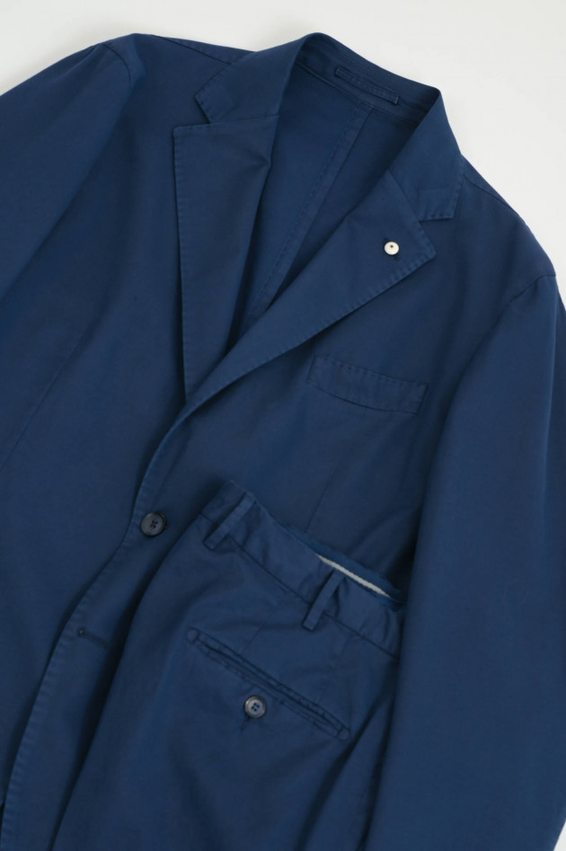 L.B.M. Anzug aus Baumwoll-Leinen-Mix in Navy