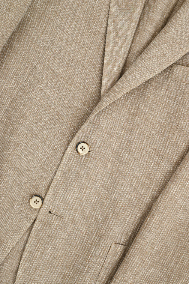 L.B.M. Sakko aus Woll-Leinen-Mix in Beige meliert