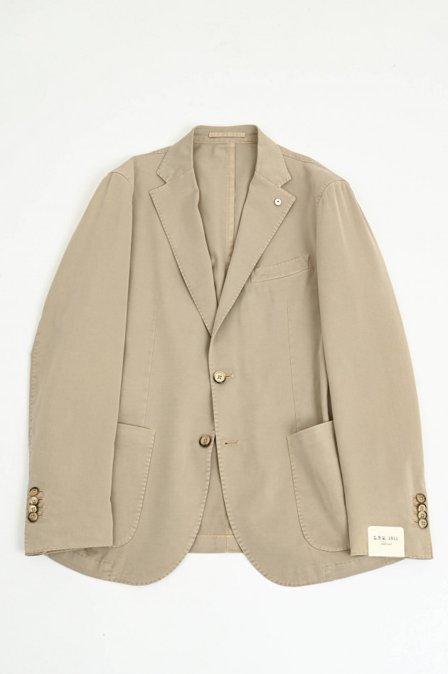 L.B.M. Sakko aus Baumwoll-Seiden-Mix in Beige