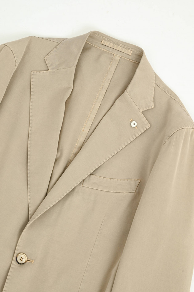 L.B.M. Sakko aus Baumwoll-Seiden-Mix in Beige