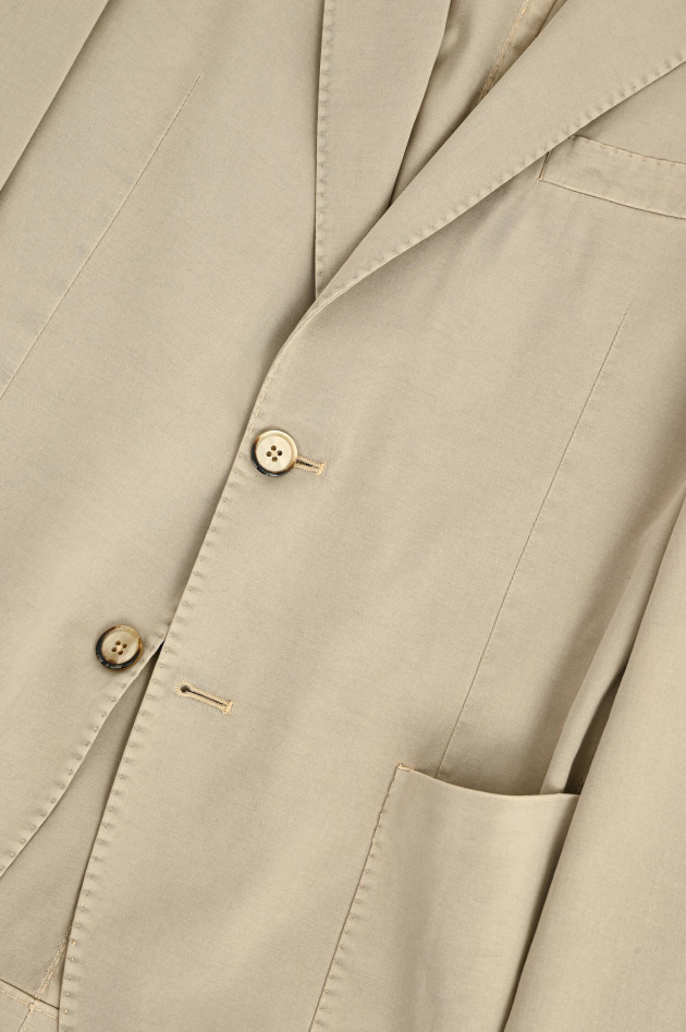 L.B.M. Sakko aus Baumwoll-Seiden-Mix in Beige