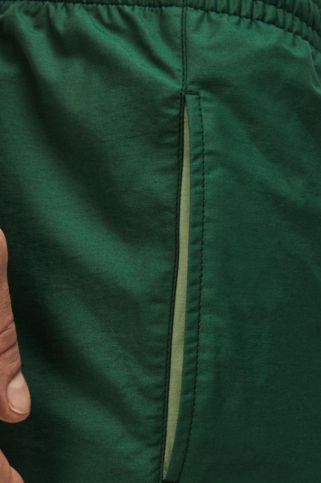 Lacoste Badehose aus Taft in Grün