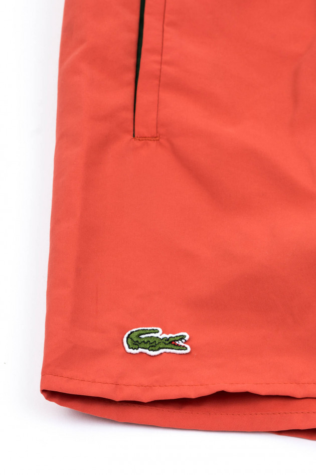 Lacoste Badeshorts in Zinnoberrot