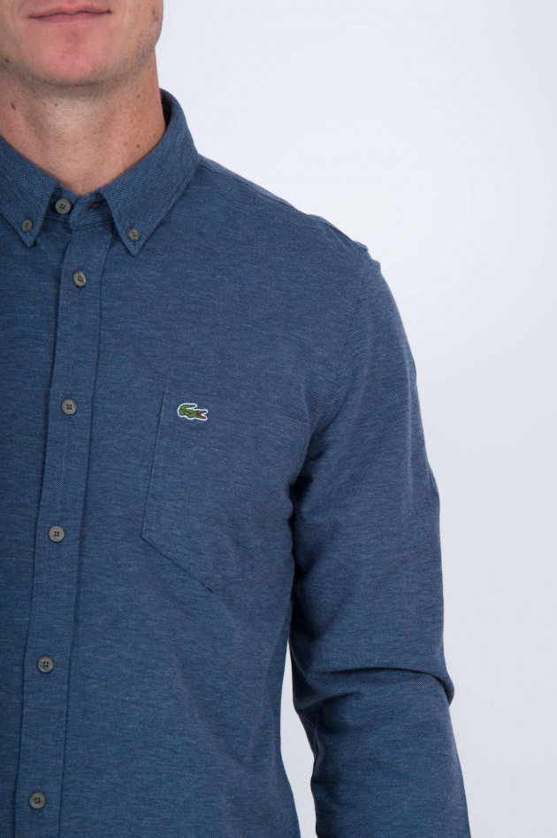 Lacoste Langarmpolo in Blau