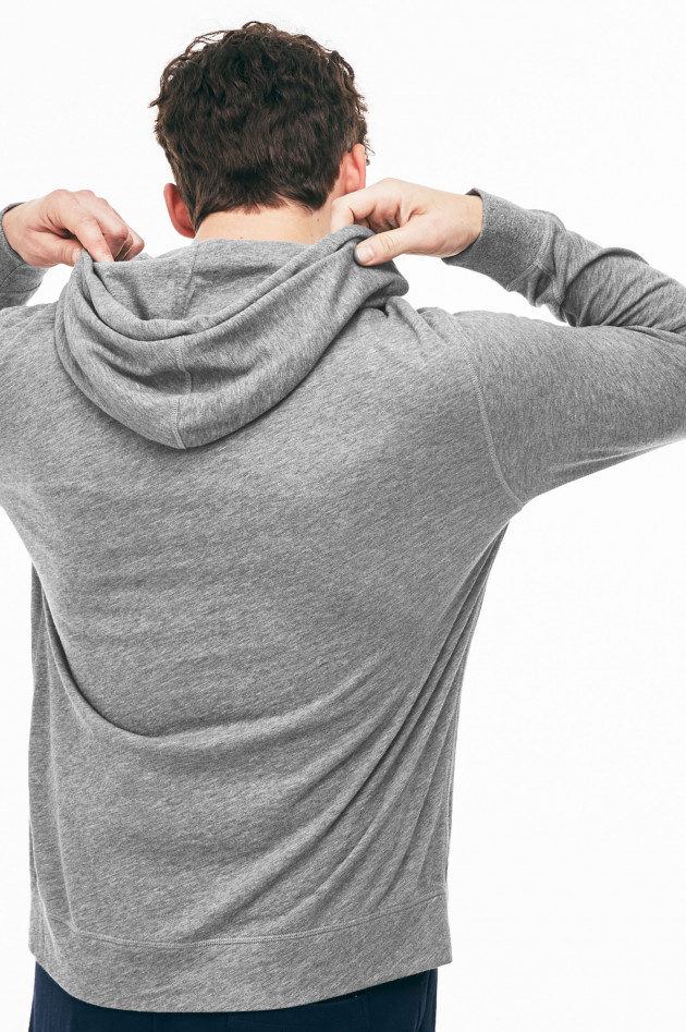 Lacoste Sweatjacke in Grau meliert