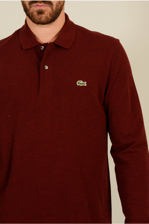 Lacoste Poloshirt in Bordeaux meliert