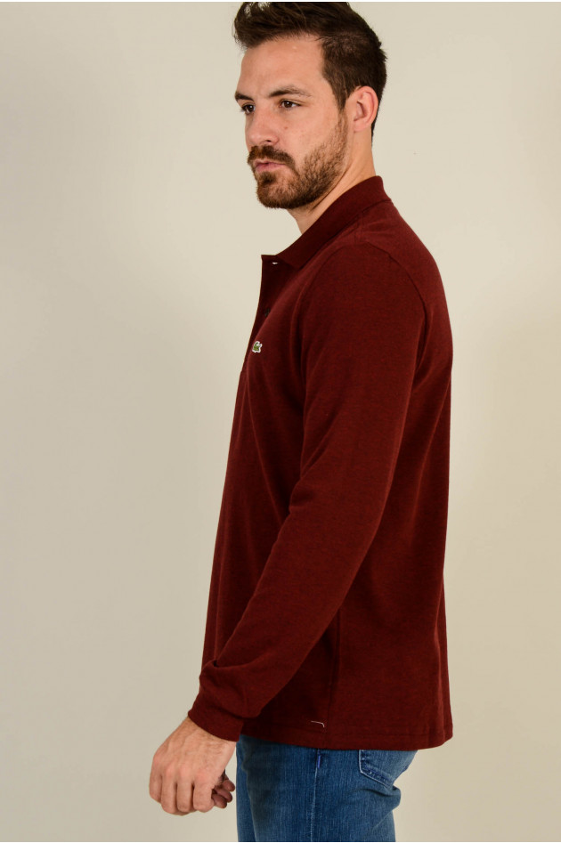 Lacoste Poloshirt in Bordeaux meliert