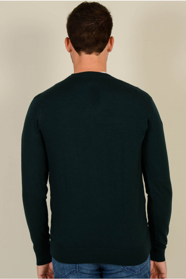 Lacoste V - Pullover aus Merinowolle in Tanne