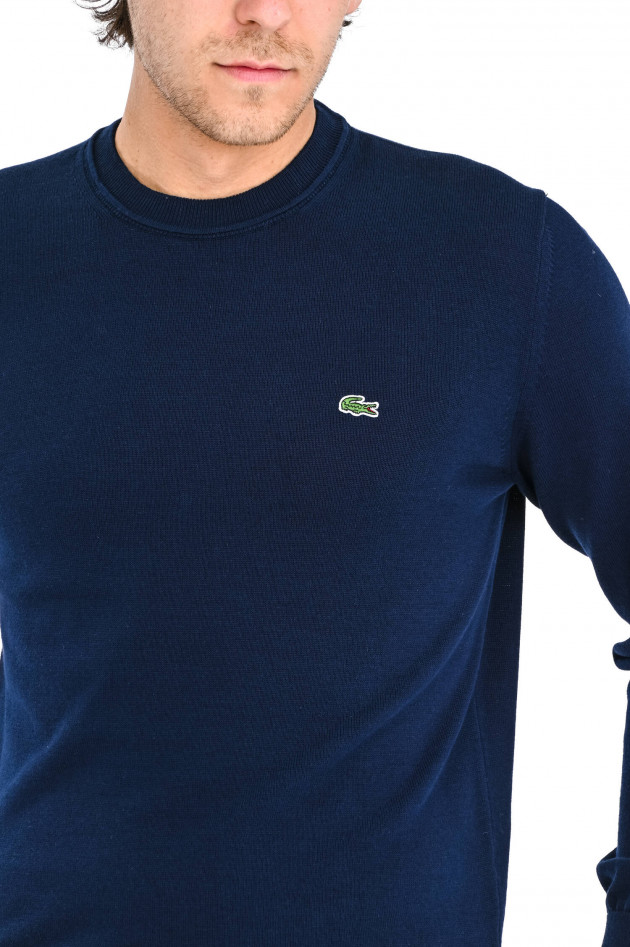 Lacoste Pullover mit Rundhals in Navy