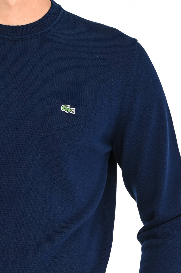 Lacoste Pullover mit Rundhals in Navy