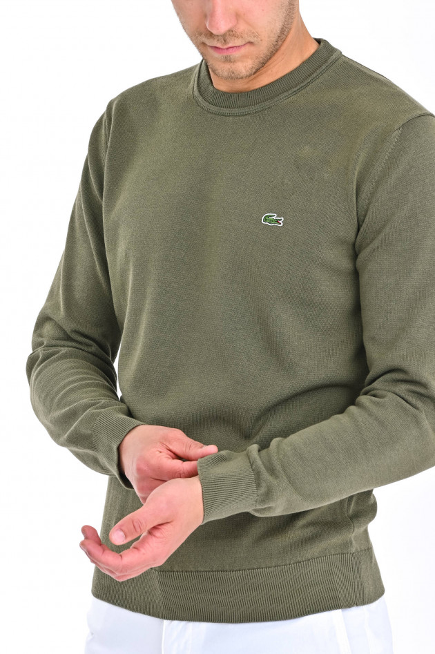 Lacoste Pullover mit Rundhals in Khaki