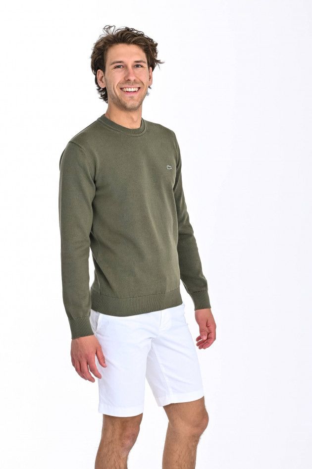 Lacoste Pullover mit Rundhals in Khaki