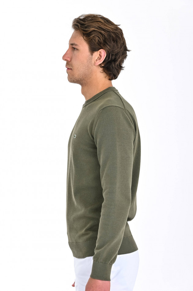 Lacoste Pullover mit Rundhals in Khaki